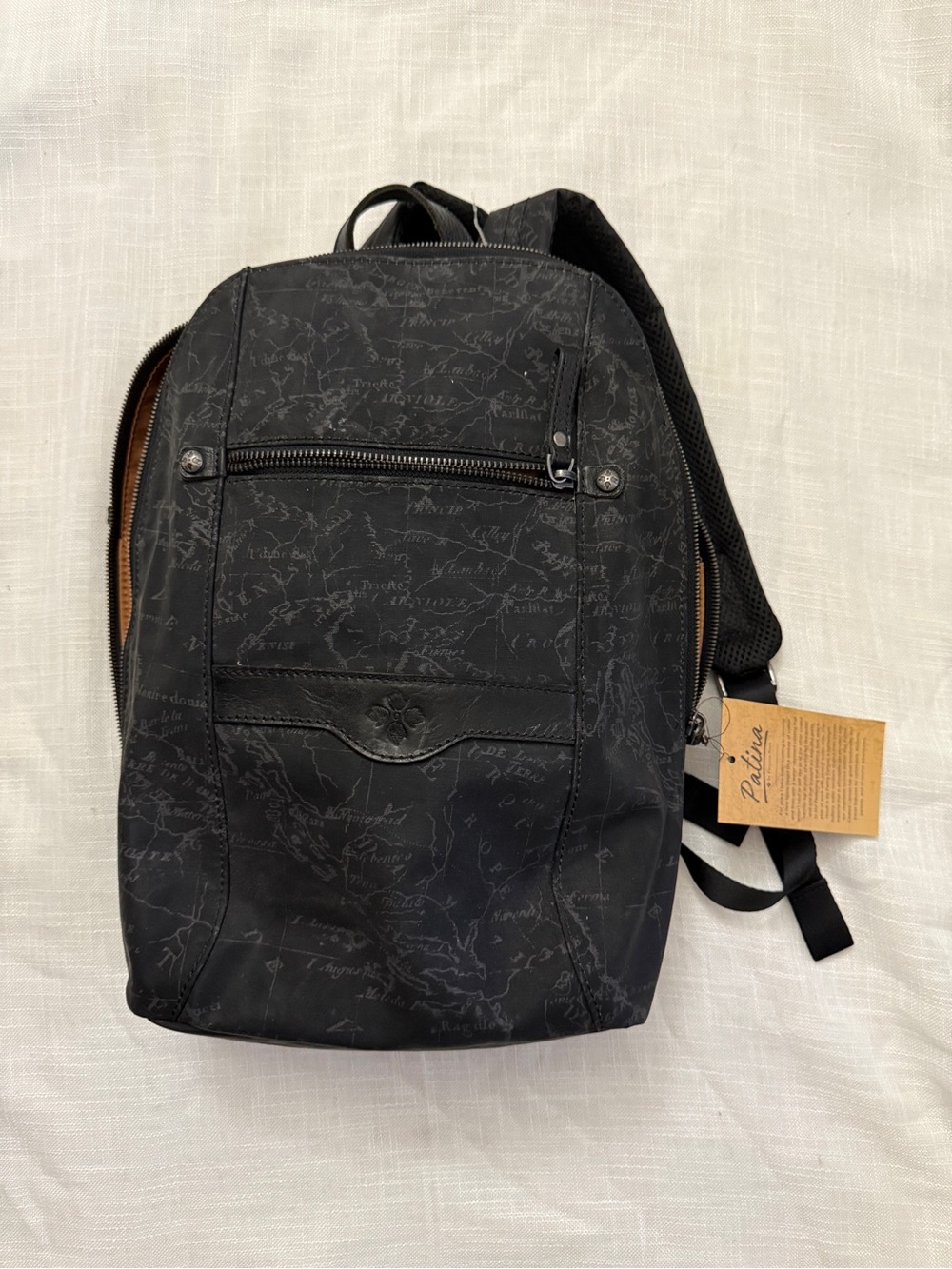 Patricia Nash Black Printed Nylon Backpack
